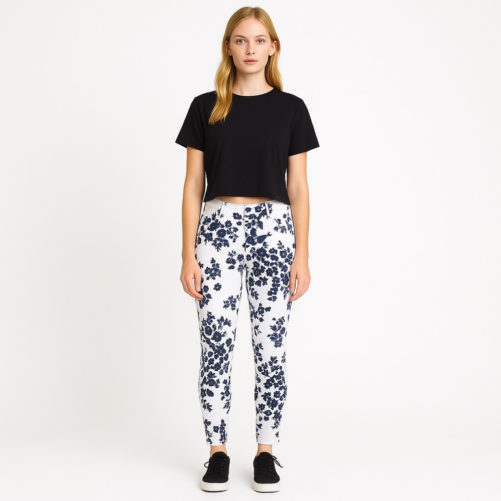 7 For All Mankind Floral Print Jeans
